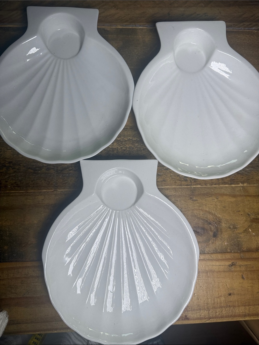 Scallop Shell Appetizer Plates - Set of 3